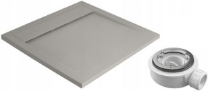 Brodzik Radaway Teos C 80x80 Cemento + Syfon
