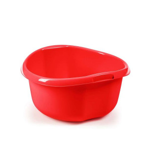 Miska na pranie / łazienkowa plastikowa okrągła Lamela 25 l / 48 cm czerwon