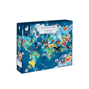 Puzzle edukacyjne z figurkami 3D Legendy i mity 350 elementów 7 +, Janod