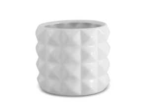 Doniczka osłonka ceramiczna 13x14 cm BIAŁA