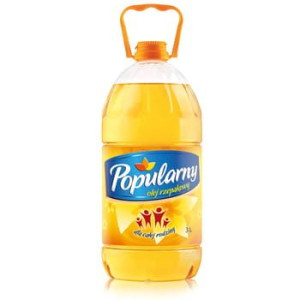 Olej Popularny 3L. Rafinowany olej rzepakowy