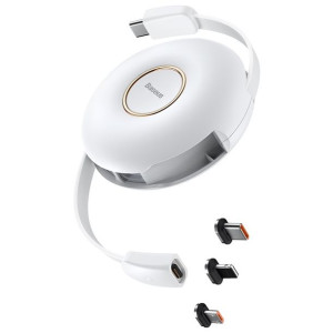 Baseus Kabel Zinc Magnetyczny 3w1 Typ C na micro USB, Lightning, Typ C 20W