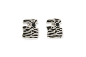 Orientalne Kolczyki Z Czarnym Oczkiem Zebra