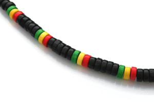 DREWNO KORALE NA SZYJĘ RĘKĘ Jamaica rasta
