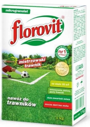 FLOROVIT Nawóz do trawników z mchem 1kg ok. 35m2