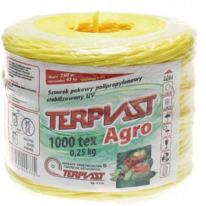 Terplast Agro SZNUREK ROLNICZY ogród szklarnia 250m ŻÓŁTY