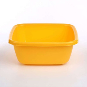 Miska / miednica kwadratowa plastikowa Tontarelli 14 l żółta