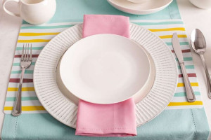 Talerz deserowy porcelana kremowa Bella Ecru 20 cm