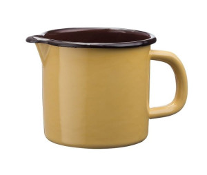 Kubek emaliowany z dzióbkiem i uchem GUSTO 0,75 l 750 ml 10 cm żółty miodow
