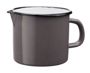 Kubek emaliowany z dzióbkiem i uchem GUSTO 1,2 l 1200 ml 12 cm szary