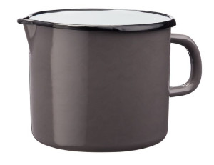 Kubek emaliowany z dzióbkiem i uchem GUSTO 1,9 l 1900 ml 14 cm szary