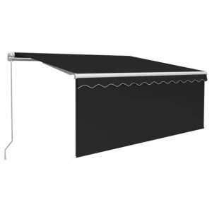 Ręcznie zwijana markiza z zasłoną, 3x2,5 m, antracytowa
