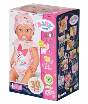 Lalka Baby Born Interaktywna 827956 10 funkcji 43cm Magic Girl płacze sika