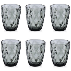 Komplet 6 szarych szklanek 250ml
