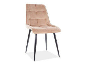 Krzesło Chic Velvet Czarny Stelaż / Beż Bluvel 28
