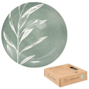 Komplet 6 talerzy obiadowych Green 26 cm