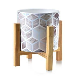Doniczka Ava Honeycomb Grey Stones