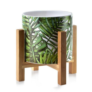 Doniczka Ava Jungle White and Green
