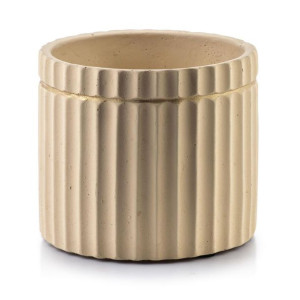 Doniczka ceramiczna Rosita Grooves Beige
