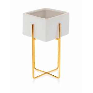 Doniczka Mizu White Gold 21 cm