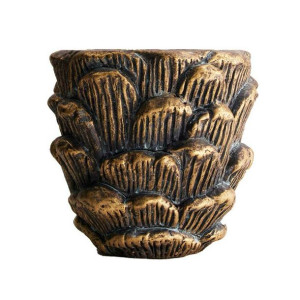 Osłonka na doniczkę ciemne złoto 15 cm