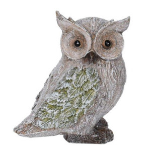 Figurka sowy z brokatem 18 cm wzór 1