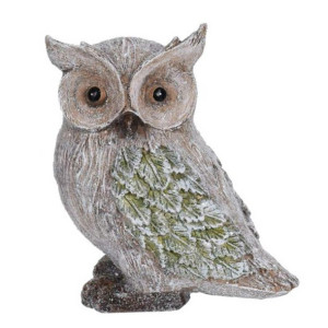 Figurka sowy z brokatem 18 cm wzór 2