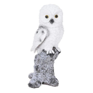 Figurka sowy na pniu 21 cm wzór 1