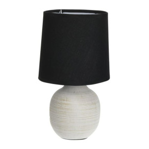 Lampa stołowa nocna biało czarna 25 cm