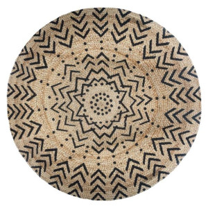Okrągły dywan jutowy 120 cm wzór 1