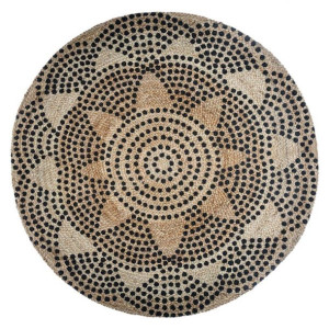 Okrągły dywan jutowy 120 cm wzór 2