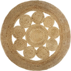 Okrągły dywan jutowy Lace 80 cm