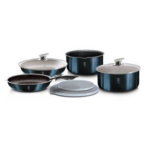 Komplet Garnków 9-ele Click & Cook Berlinger Haus Metallic Line Aquamarine