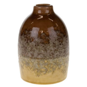 Wazon ceramiczny brązowo żółty 16,5 cm