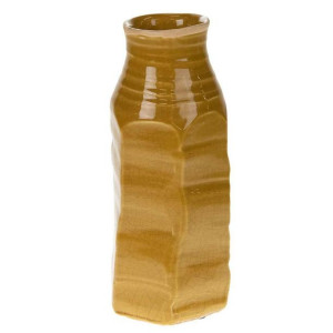 Wazon ceramiczny rustykalny żółty 23 cm