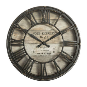 Zegar ścienny vintage brązowy 21 cm