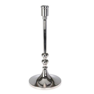 Świecznik aluminiowy srebrny 31 cm