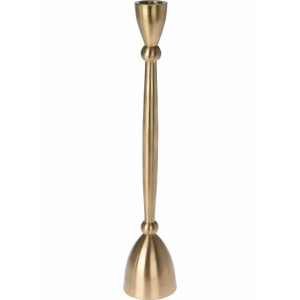 Świecznik aluminiowy złoty Glamour 30 cm