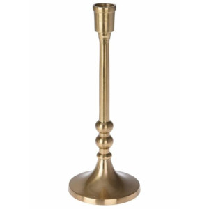 Świecznik aluminiowy złoty 23 cm