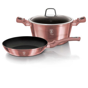 Zestaw Garnków 3-ele Berlinger Haus Metallic I-rose Bh-6042