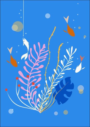 Rybki - plakat 50x70 cm
