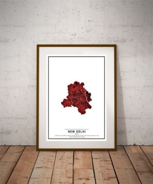Crimson Cities - New Delhi - plakat 70x100 cm