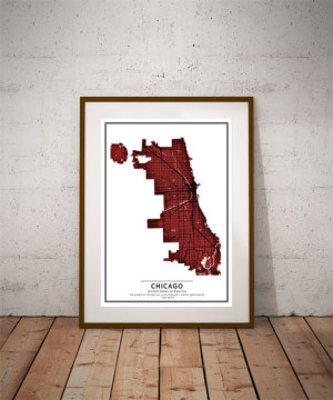 Crimson Cities - Chicago - plakat 60x80 cm
