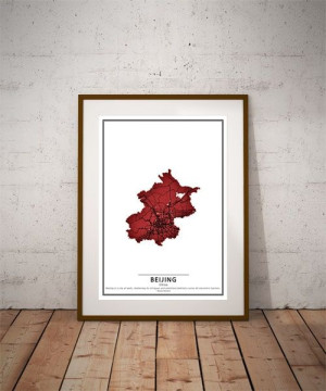 Crimson Cities - Beijing - plakat 50x70 cm