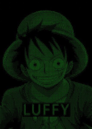 H4CK3D - Luffy, One Piece - plakat 40x50 cm