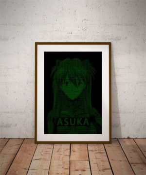 H4CK3D - Asuka, Evangelion - plakat 61x91,5 cm
