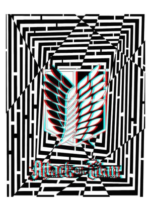 Maze Gaze Atak tytanów Attack on Titan - plakat 3D 40x50 cm
