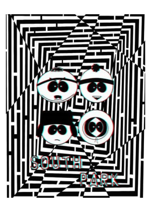 Maze Gaze South Park - plakat 3D 50x70 cm