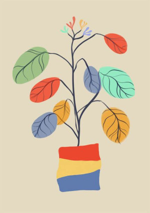 Kolorowe liście - plakat 40x50 cm