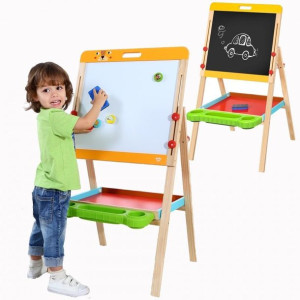 Tooky Toy Dwustronna Magnetyczna Tablica Stojąca Dla Dzieci Składana